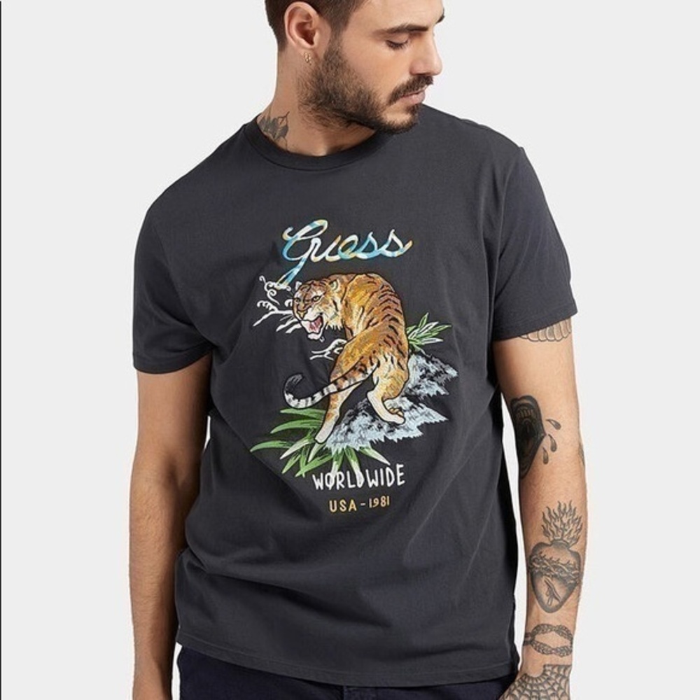 Guess Embroidered Tiger Tee